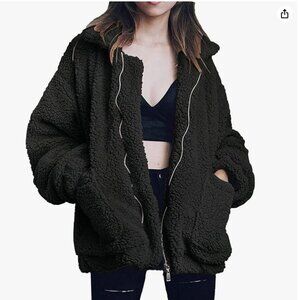 Teddy Jacket, Black, Medium